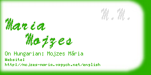 maria mojzes business card