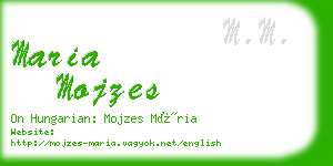 maria mojzes business card